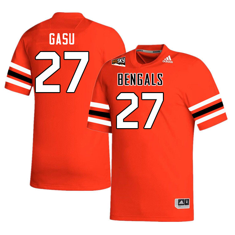 Men-Youth #27 Vai Gasu Idaho State Bengals 2023 College Football Jerseys Stitched Sale-Orange